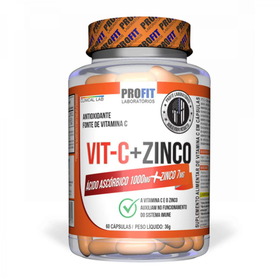 Suplemento Vitamina C Profit + Zinc 60 cápsulas 