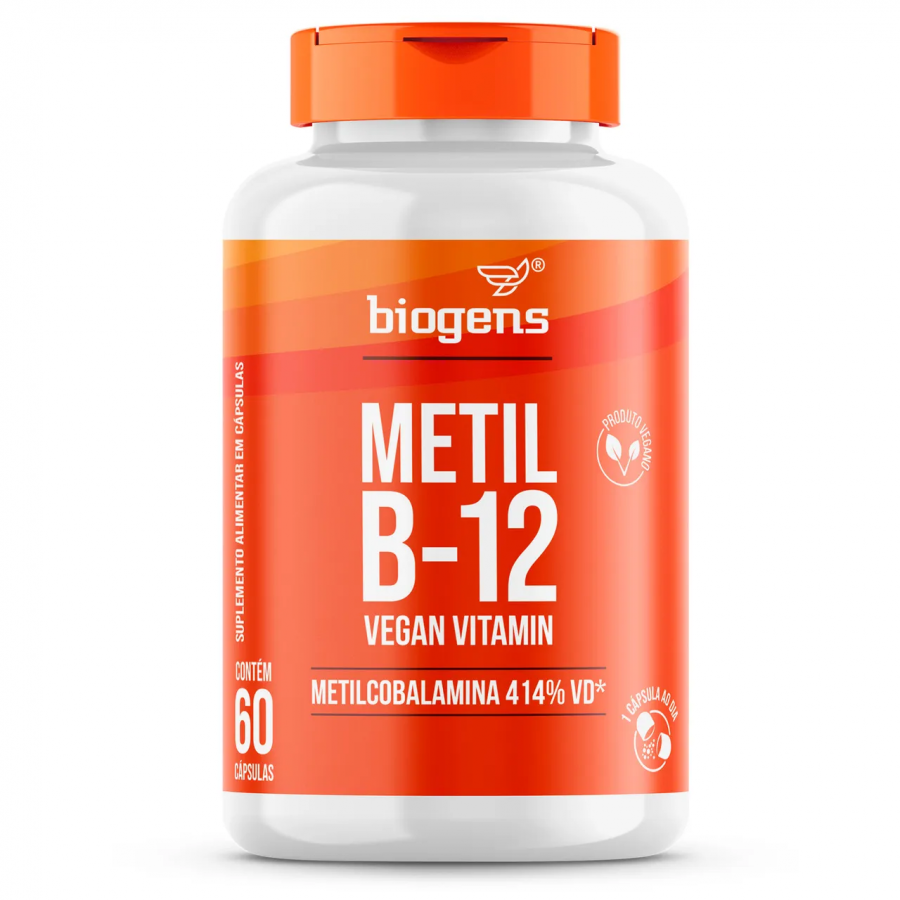 Metilcobalamina 60 Caps Vegana Metil B12 Vitamina Biogens