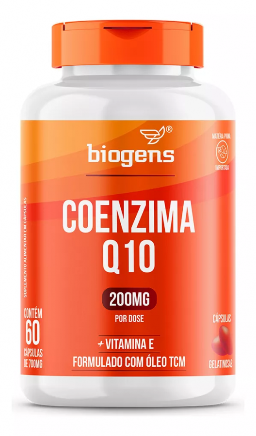 Coenzima Q10 Coq10 200mg + Vitamina E 60 Cápsulas Biogens