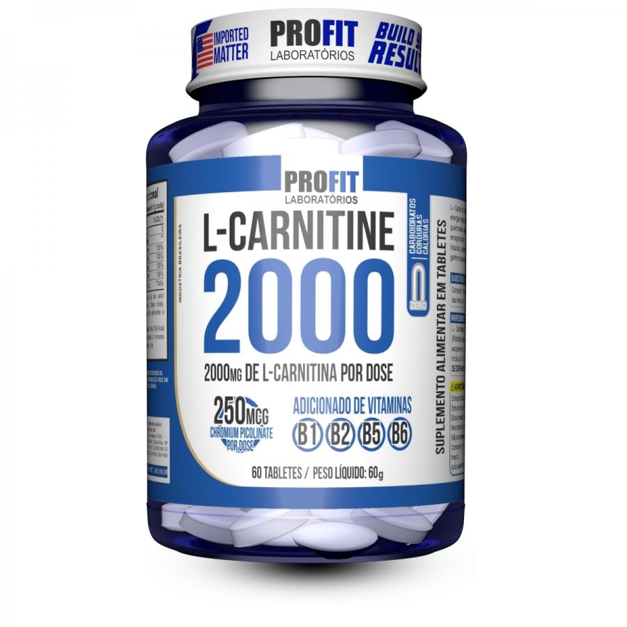L-carnitine Carnitina 60 Tablet 2000mg Vitaminas B1 B2 B5 B6