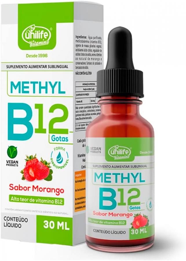 Unilife Suplemento B12 Líquido Sublingual Frutilla 30ml