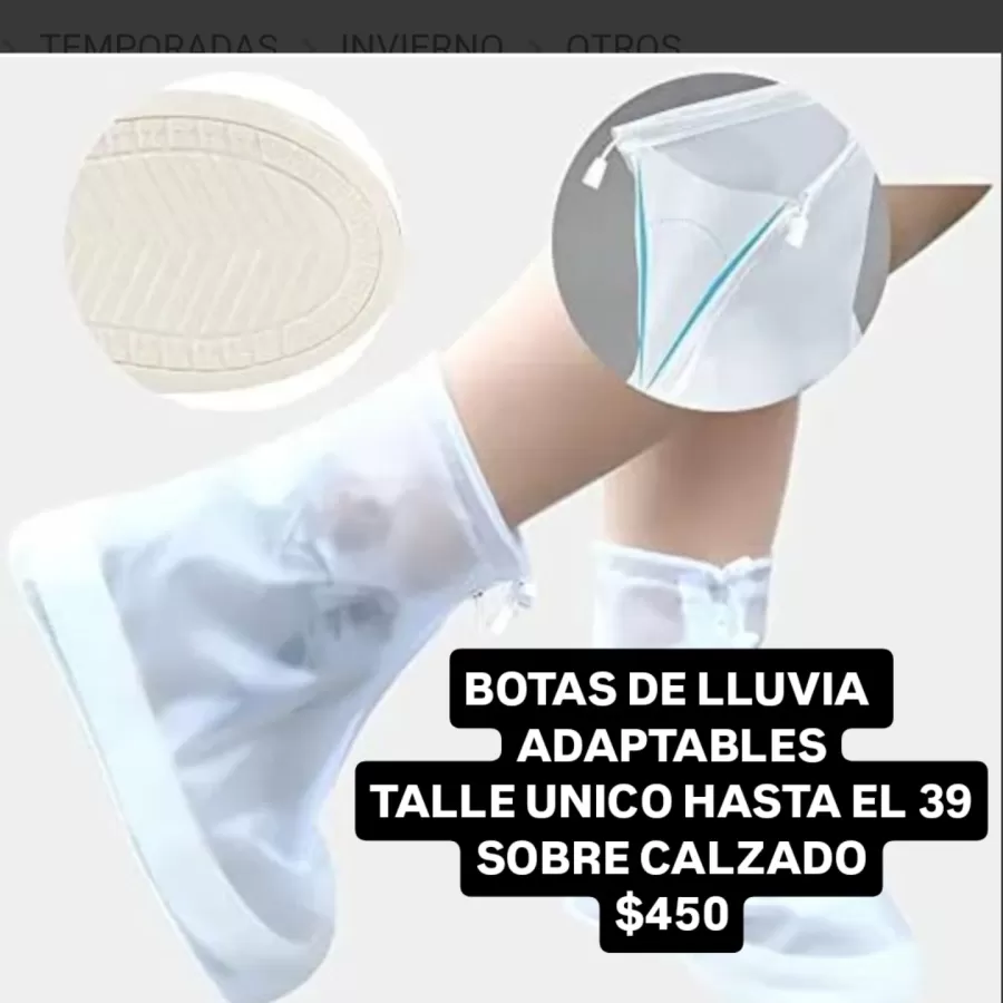 Sobre calzado de lluvia 