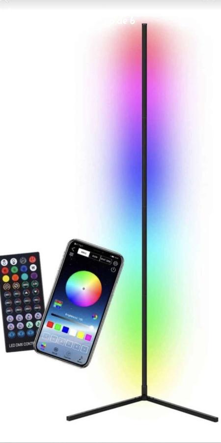  Lampara de Pie Esquinero RGB y Luz Blanca  