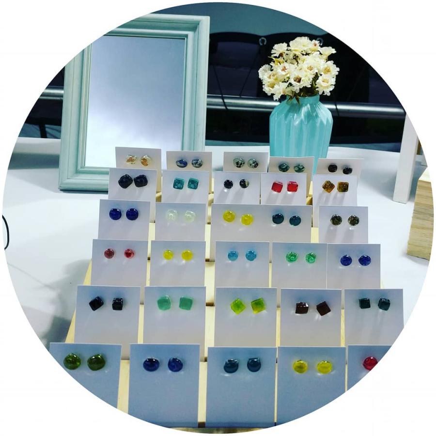 Caravanas Tipo Botón