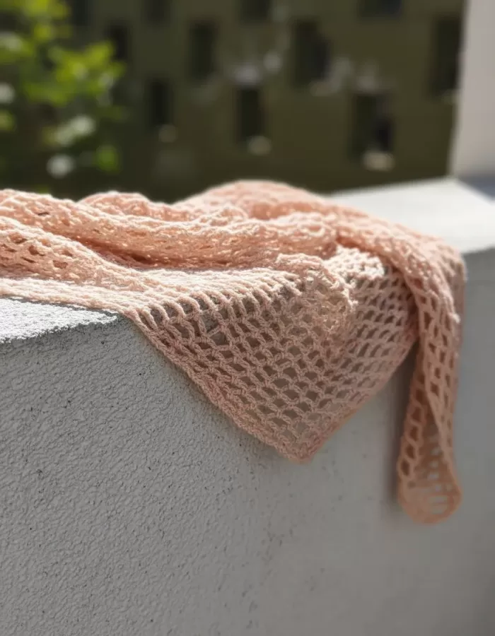 Chal calado “Abrazo de Arena”  pieza única