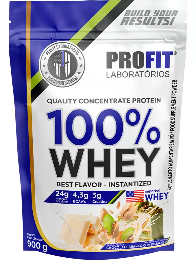 WHEY PROFIT 100% PURO Choco Blanco con Pistacho  900grs