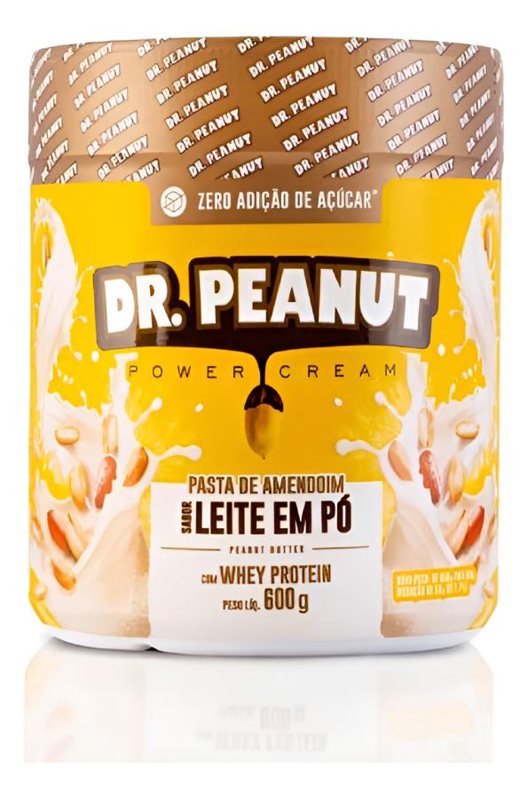 Pasta de Maní con Whey Protein Dr Peanut 600grs Leche Polvo