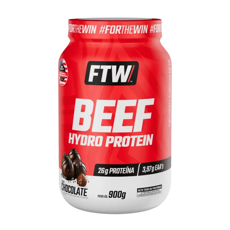 Whey Protein Hydro Beef FTW 900grs Pote Chocolate 